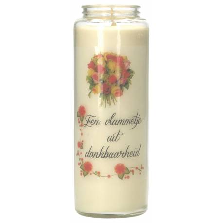 Neuvaine en verre / blanc / Een vlammetje uit dankbaarheid