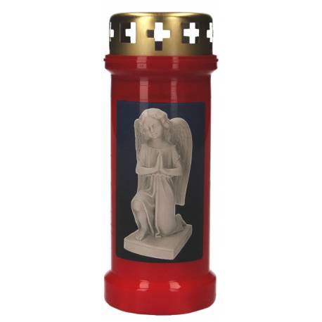 Kaars 6D / KK / rood / Knielende engel 
