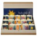 Display bougies de Noel 60X50 mm 5 motifs x 10 bougies
