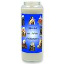 Neuvaine en verre / blanc / Merci à nos Saints Protecteurs