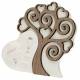 Cadre communion fille en résine et arbre de vie en bois à poser 12 x 11 cm