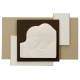 Cadre Sainte Famille blanc et beige 18 x 13 cm à pendre ou à poser