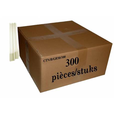 Carton de 300 Cierges d'offrande - 50 gr - 39 cm - 15 KG