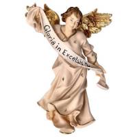 Engel Gekleurd/Witte : houtsnijwerk kerstgroep Ulrich 15 cm 
