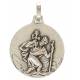 Médaille 18 mm - Vierge priante - Métal avec email bleu