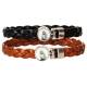 Armband gevlochten bruin / zwart 