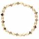 Bracelet sur élastique Perles ivoirées Croix dorées