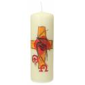 Paaskaars 150 X 50 Kruis alpha en omega 