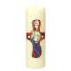 Kaars 180 X 60 mm - Kruis met paaslam 
