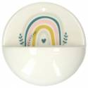 Benitier porcelaine 10 cm Arc en ciel