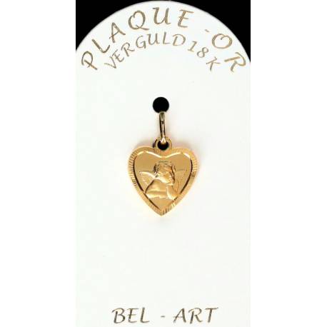 Medaille plaqué-goud Hart engel 12 mm 