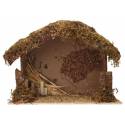 Cabane vide pour personnages de crèche de 15 cm (37 x 18 x 28cm)