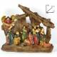 Kerststal (stal + 11 figuren) van 18 cm 