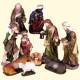 Personnages de crèches de Noël - 10 figurines de 50 cm