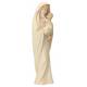 Statue Vierge Marie avec enfant en bois - 20cm - bois naturel avec finition dorée