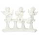 Trio anges musiciens sur banc 15 x 22 cm