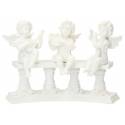 Trio anges musiciens sur banc 15 x 22 cm