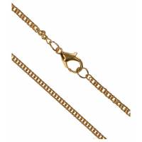Ketting 60 cm + Karabijnhaak - Met. verguld 
