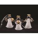 Engel Glas 4 Cm Witte en goudkleur 3 Ass. 6 / Set 