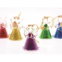 Engel 4 cm Glas / Div. Kleuren - 6 / Set 
