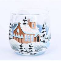 Photophore de Noël blanc 6 x 7 cm