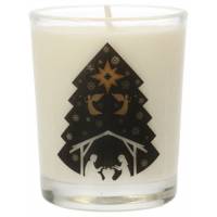 Kaarsje in glas 65 x 50 mm Heilige Familie 