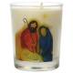 Kaarsje in glas 65 x 50 mm Heilige Familie 