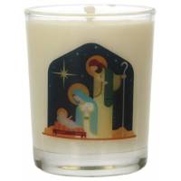 Bougie en verre 65 x 50 mm Nativité