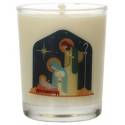 Bougie en verre 65 x 50 mm Nativité