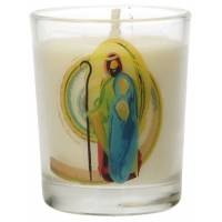 Bougie en verre 65 x 50 mm Nativité