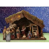 Cabane avec 11 personnages de 9 Cm (32 X 18 X H23 Cm)