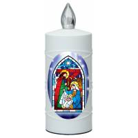 Lampe de cimetière Nativité avec 2 piles AA incluses