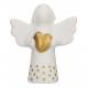 Ange porte bonheur en porcelaine 5 cm avec coeur
