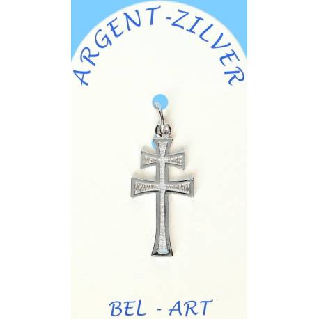Croix de Loraine - Argent - 22 x 13 mm