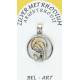Médaille de la Vierge en argent rhodié avec nacre
