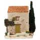 Decor voor santons de Provence Huisje met boom 12 x 10 x 10 cm 