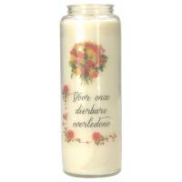 Neuvaine en verre / blanc / Voor onze dierbare overledene