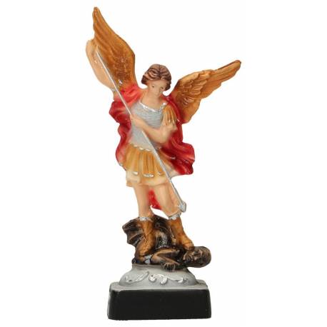 Statue 12 cm - Albâtre couleurs - Saint Michel