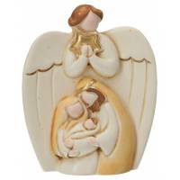 Nativité en albâtre décorée 6 x 4.5 x 2 cm