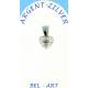 Medaille hart met kruis in zilver 10 mm 