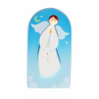 Ange bougie bleu 7x13cm