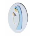 Ste Marie bleue, socle blanc 18x11cm