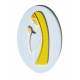 Ste Marie jaune, socle blanc 18x11cm