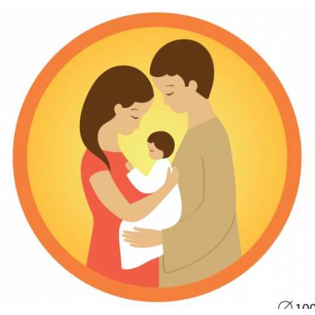 Ste Famille orange 10cm