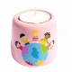 Bougeoir Enfants du Monde rose 6,5cm