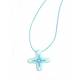 Blauwe hanger Cross 25 mm 
