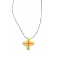 Croix pendentif verte 15mm
