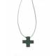 Groen getint hanger Cross 15 mm 