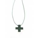 Groen getint hanger Cross 15 mm 