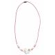 Roze duif ketting ongeveer 20 cm 